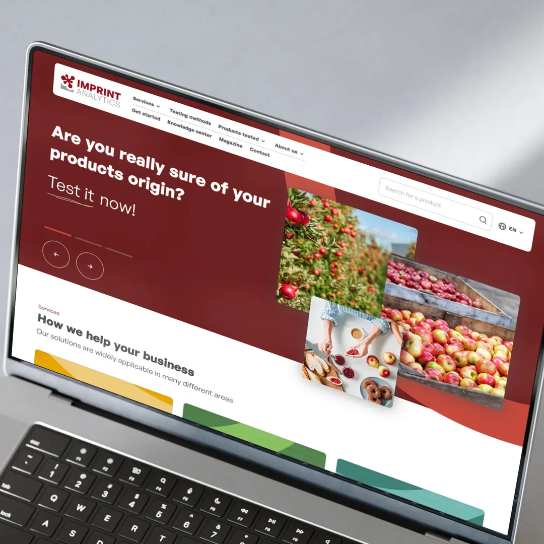 Imprint Analytics projekt képernyő